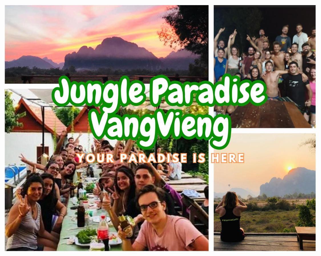 Jungle Paradise Vangvieng - Bungalows ヴァンヴィエン エクステリア 写真