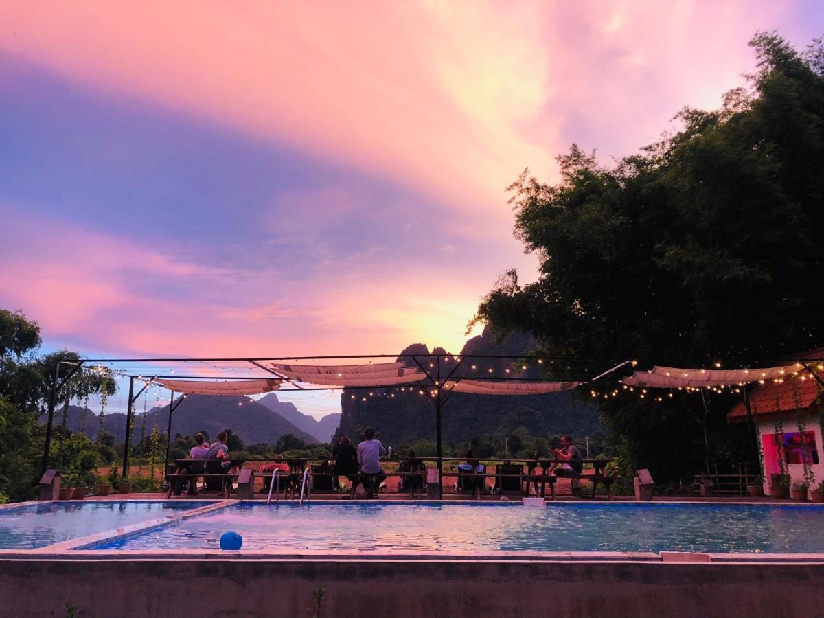 Jungle Paradise Vangvieng - Bungalows ヴァンヴィエン エクステリア 写真